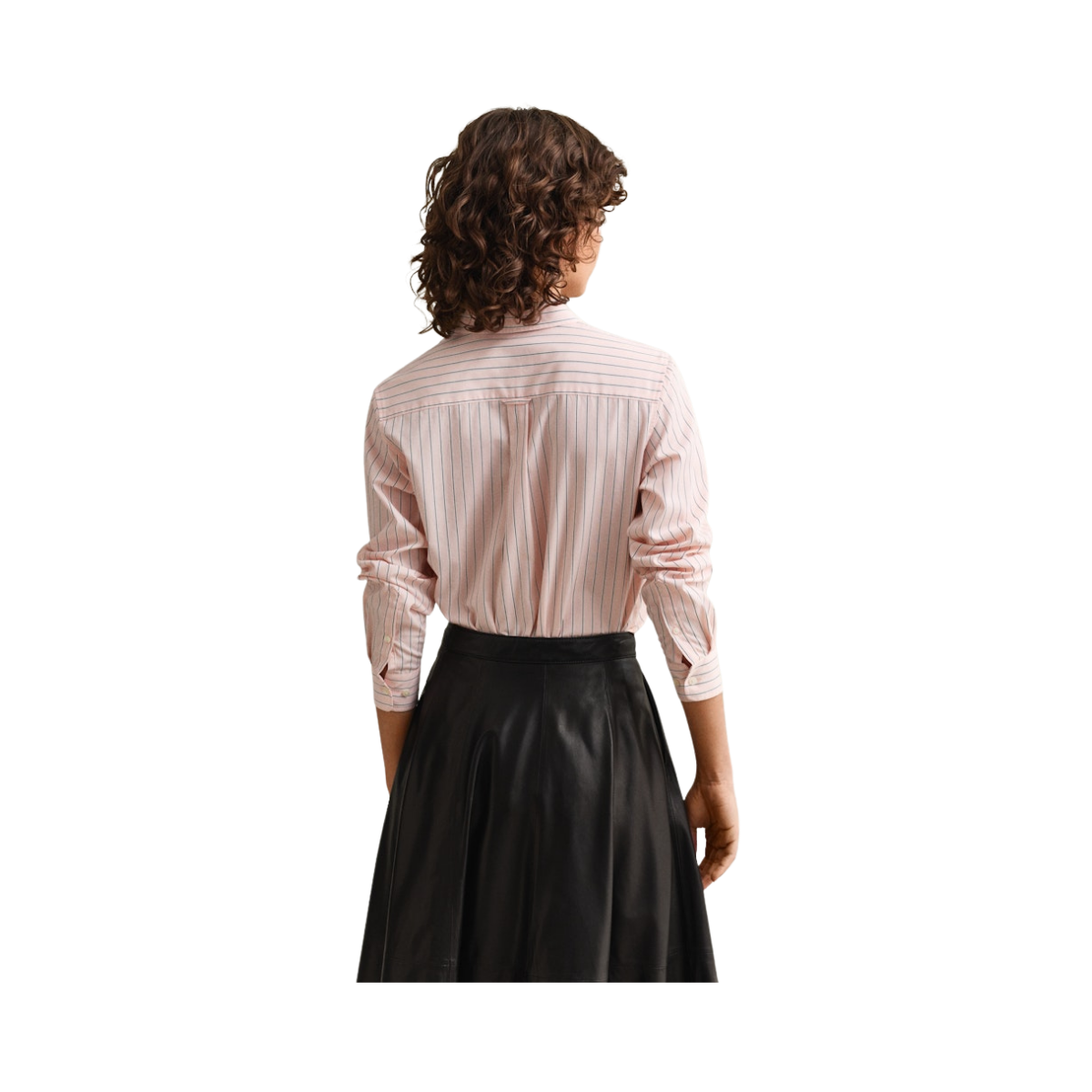 Classic Poplin Stripe Shirt - 647 Apricot Pink