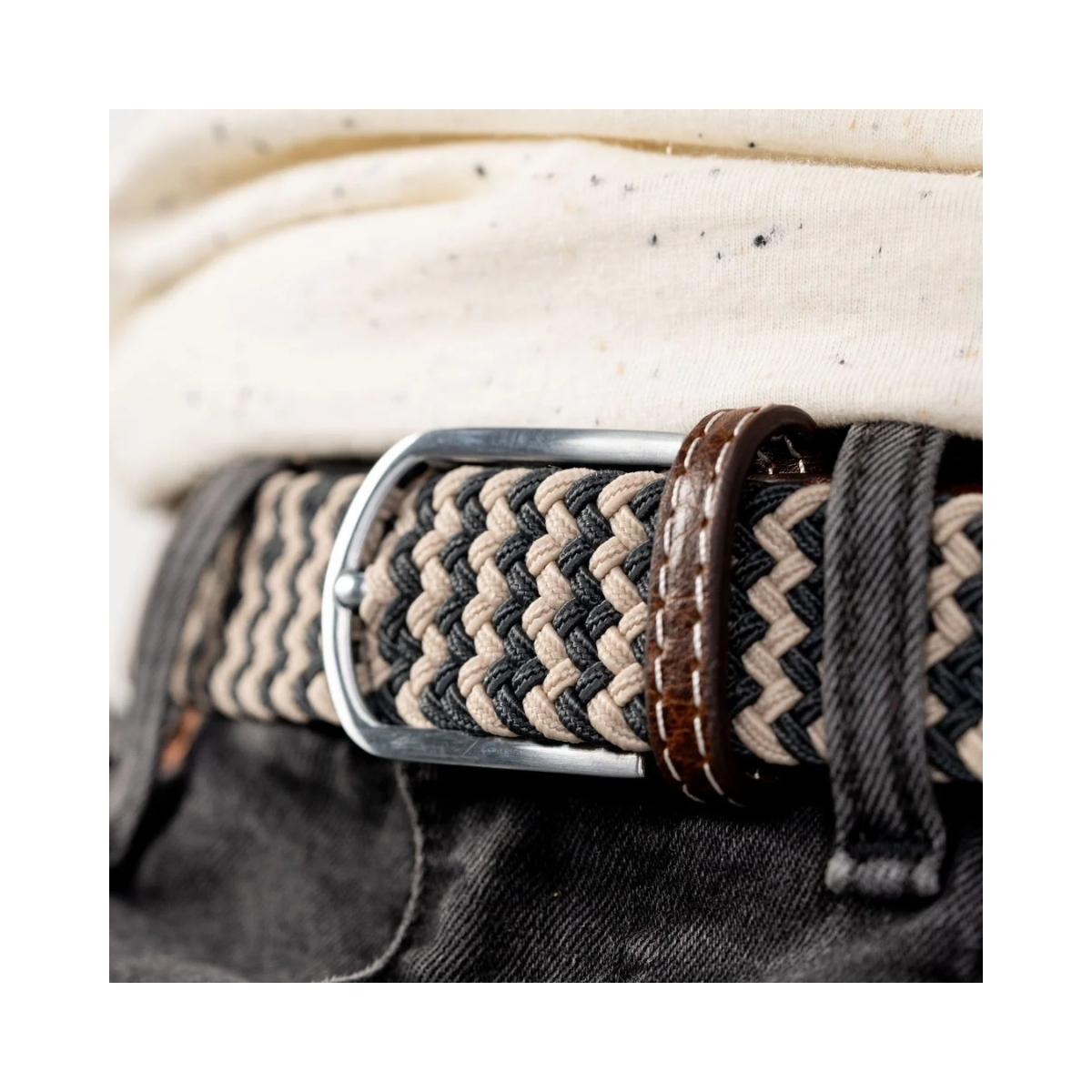 WOVEN ELASTIC BELT - TWO-TONED - The Panama