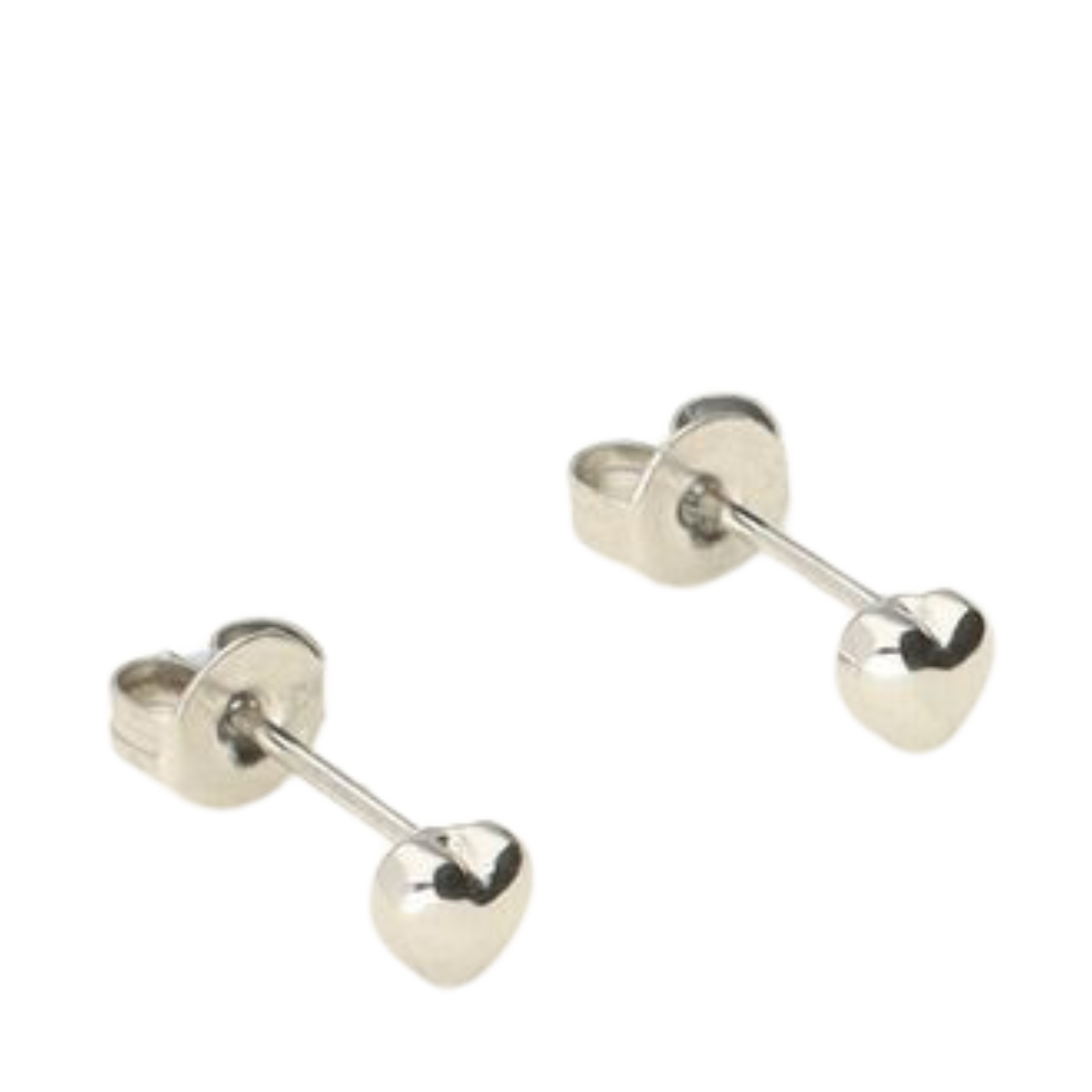 Ear studs heart - Silver