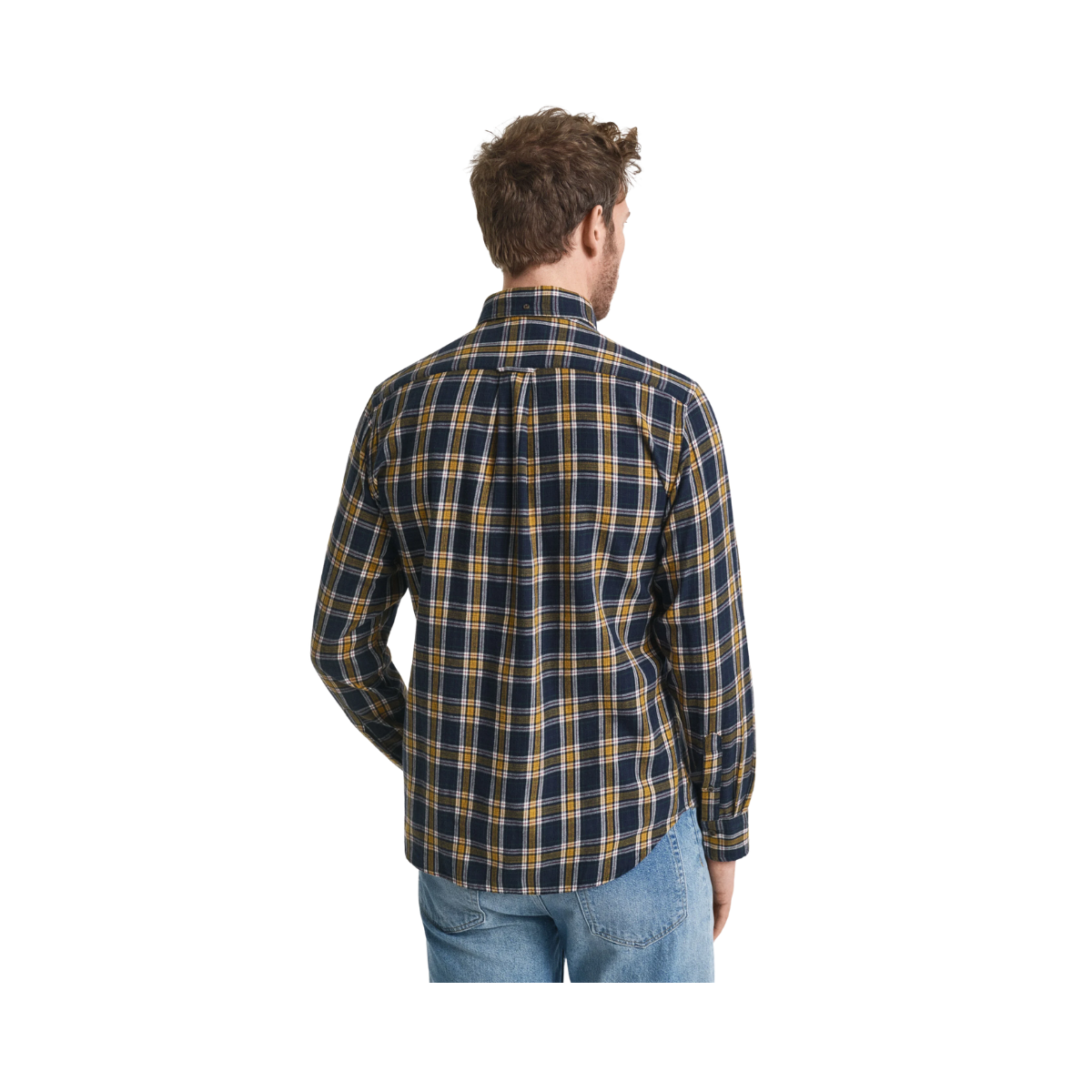 Windblown Flannel Check Shirt - Evening Blue