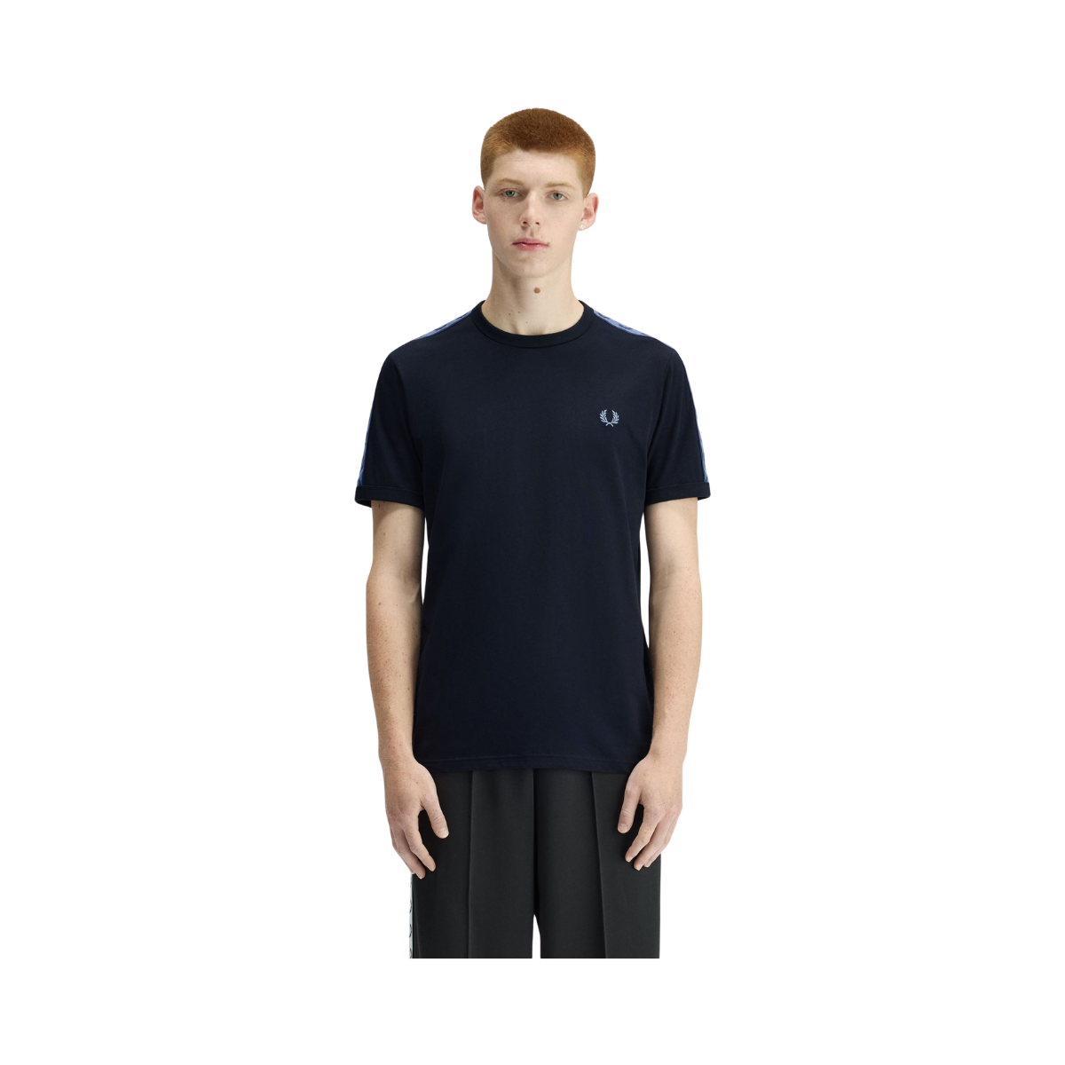 Contrast Tape Ringer Tee - Navy