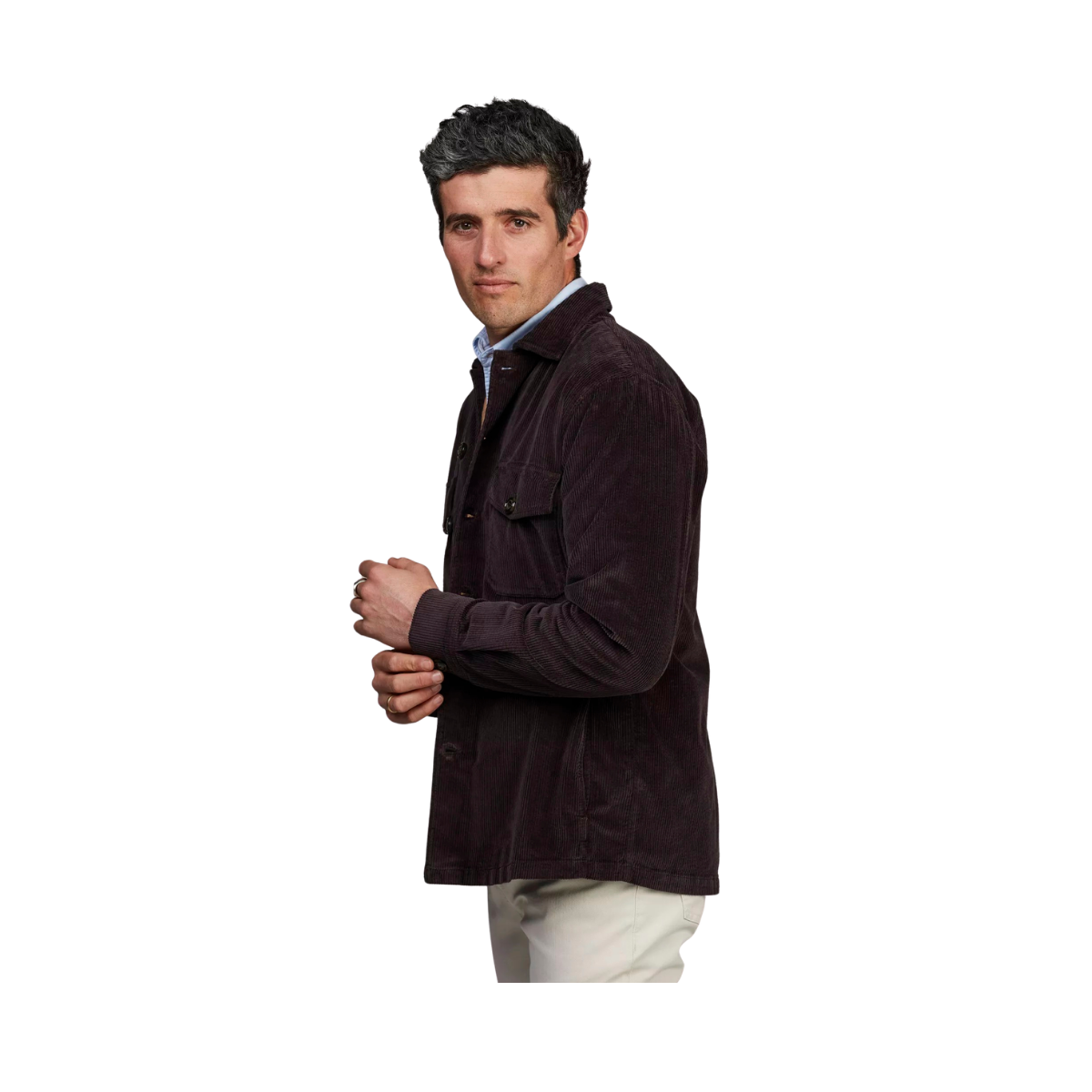 8W Corduroy Overshirt - Deep Brown