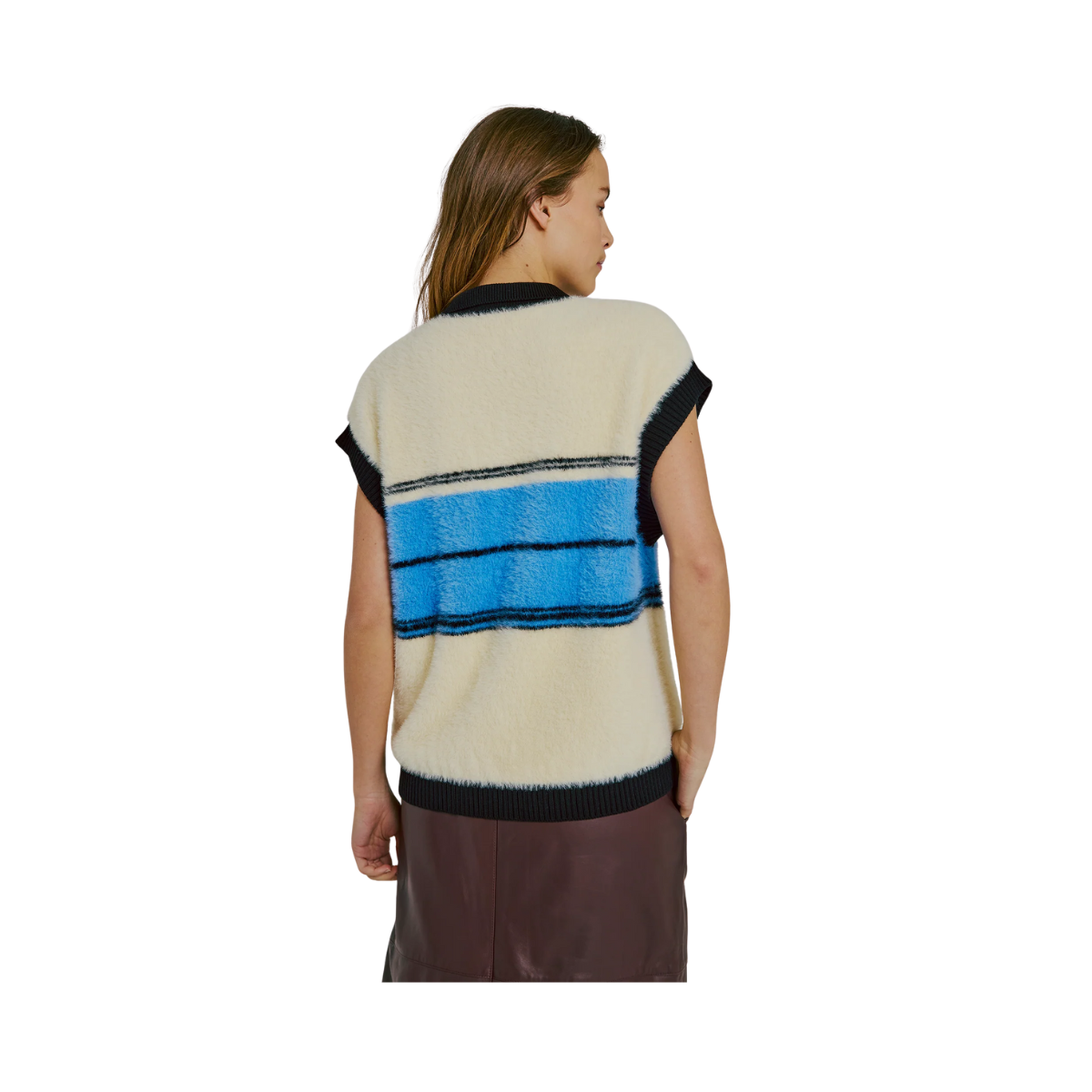 Sky Knit Waistcoat - Black / Blue