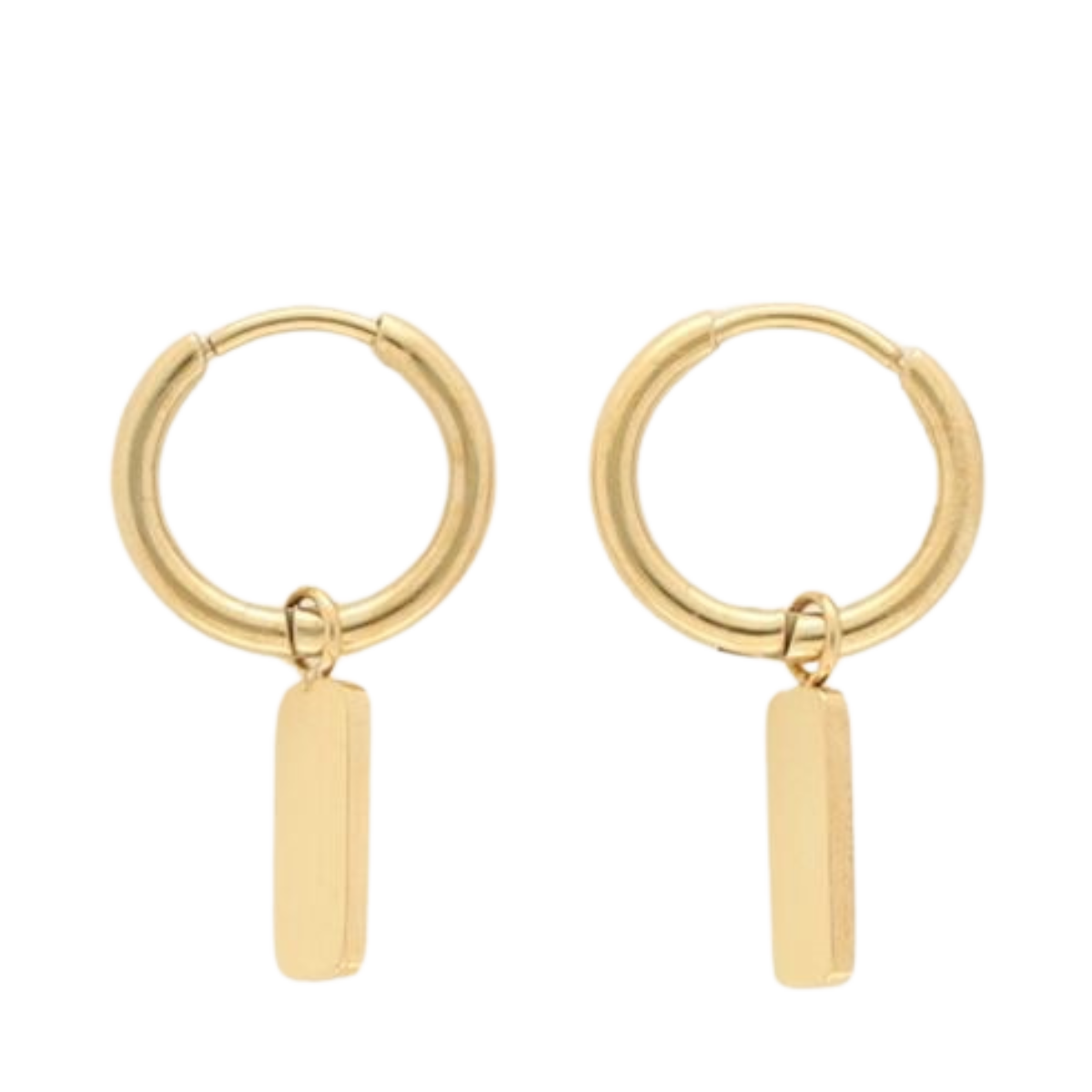 Oorringen Rechthoek - 1200 Gold