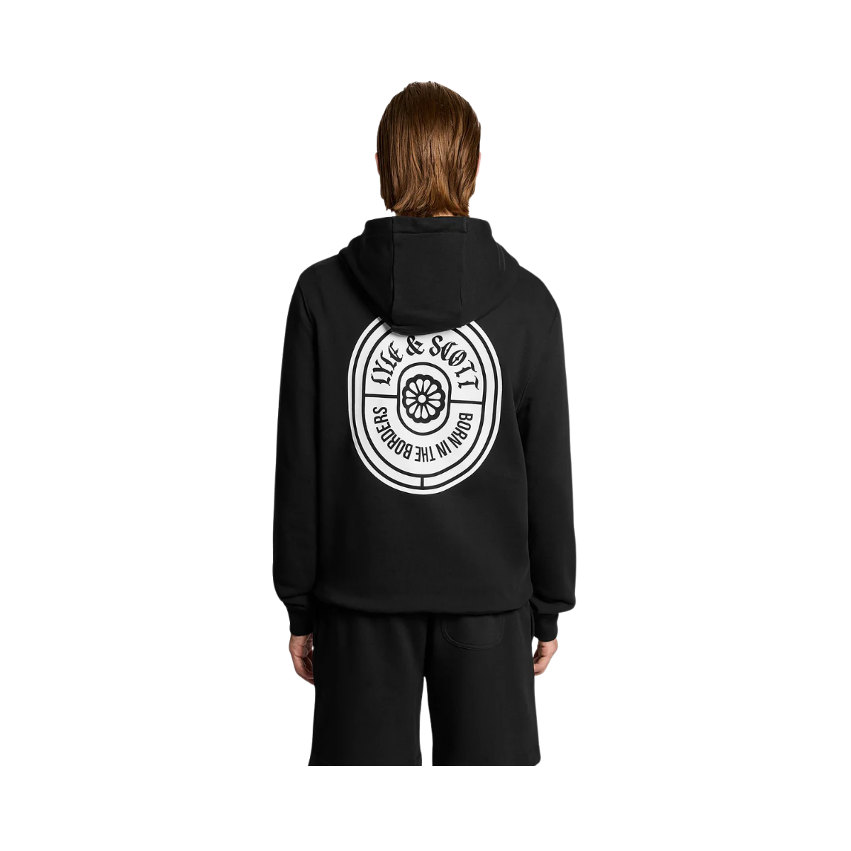 Borders Label Graphic Hoodie - Jet Black