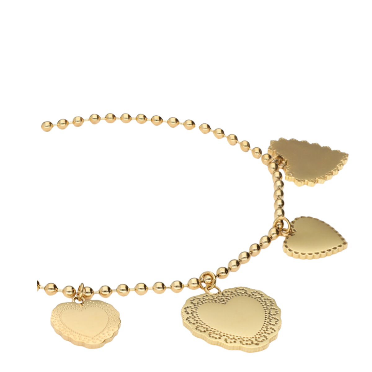 Bracelet 5 Hearts - Gold