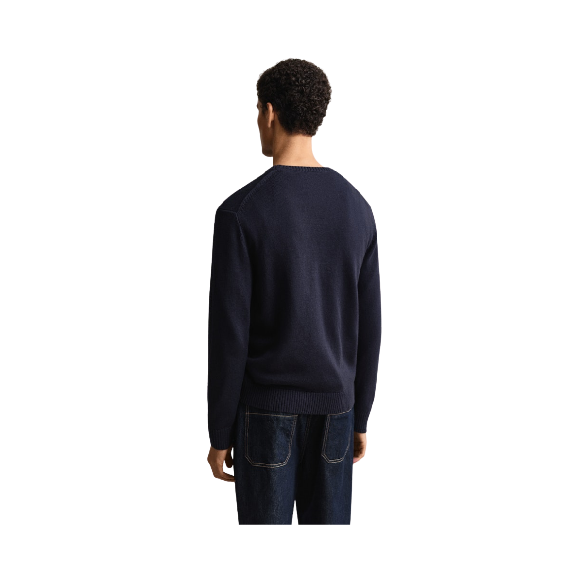 Cotton Blend C-Neck - Evening Blue