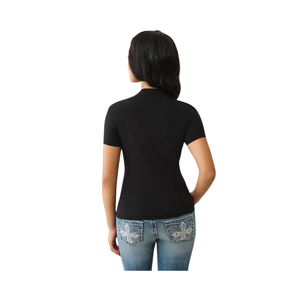 Buddha cystal Crew Tee - Jet Black
