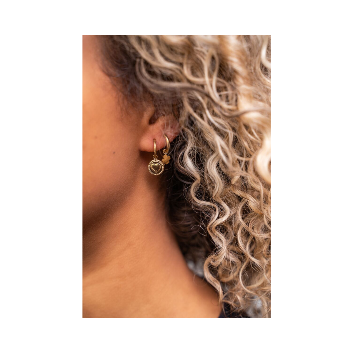 Four-Leaf Clover Earrings - Gold