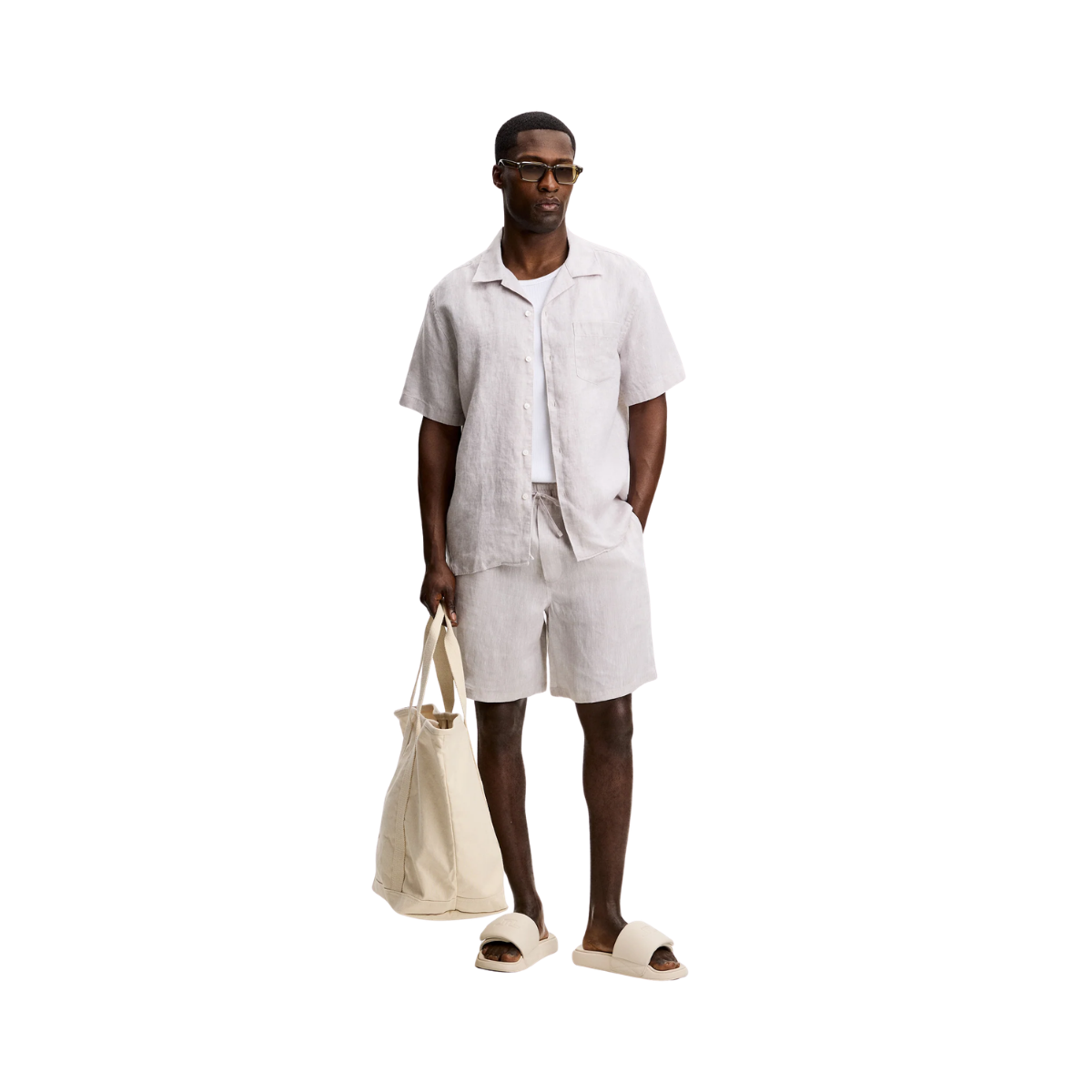 Joff Linen Shorts - Moonbeam