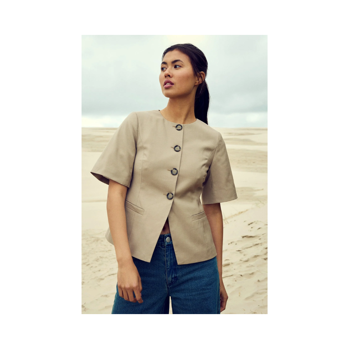 Kasaundra Blazer - Oyster