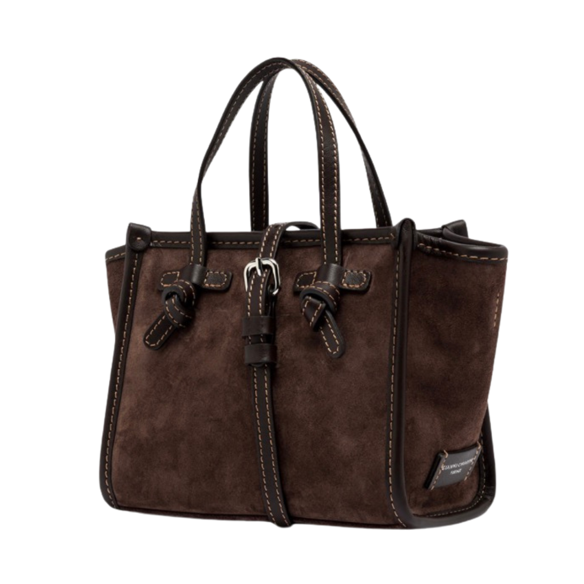 Miss Marcella Suede Handbag - Espresso