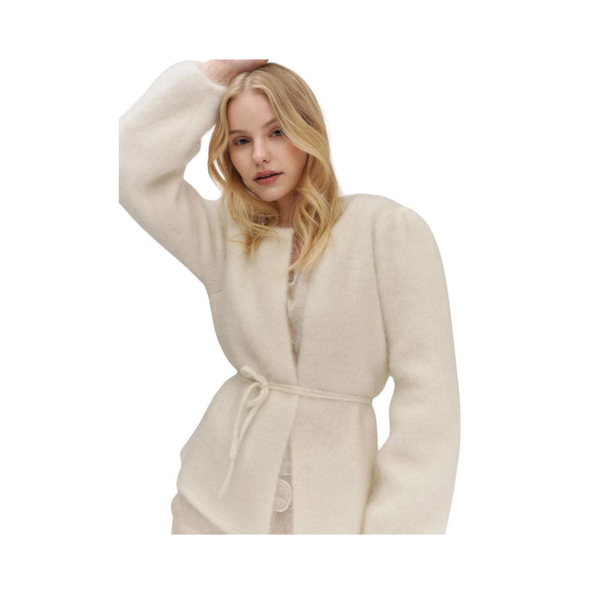 Fredrikke Chunky Cardigan - BRIGHT WHITE