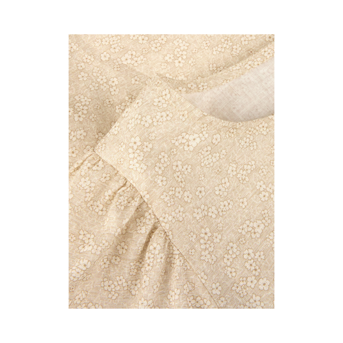 Carmen Blouse Puff Sleeve - Beige pattern