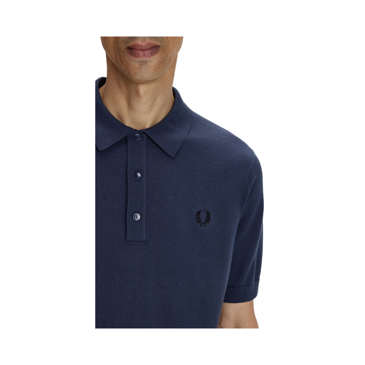 Cotton Knitted Shirt - Dark Airforce