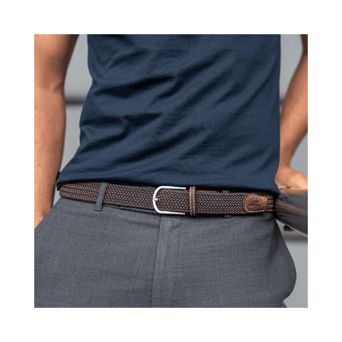 WOVEN ELASTIC BELT - TWO-TONED - The Havana