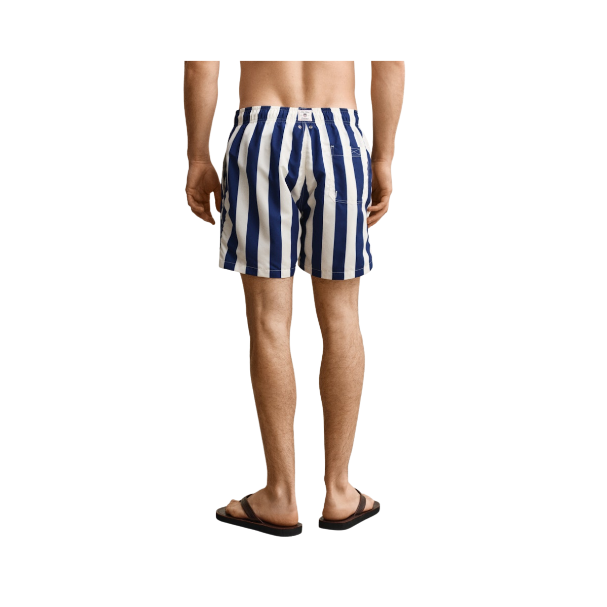 Block Striped Swim Shorts - 432 Rich Navy