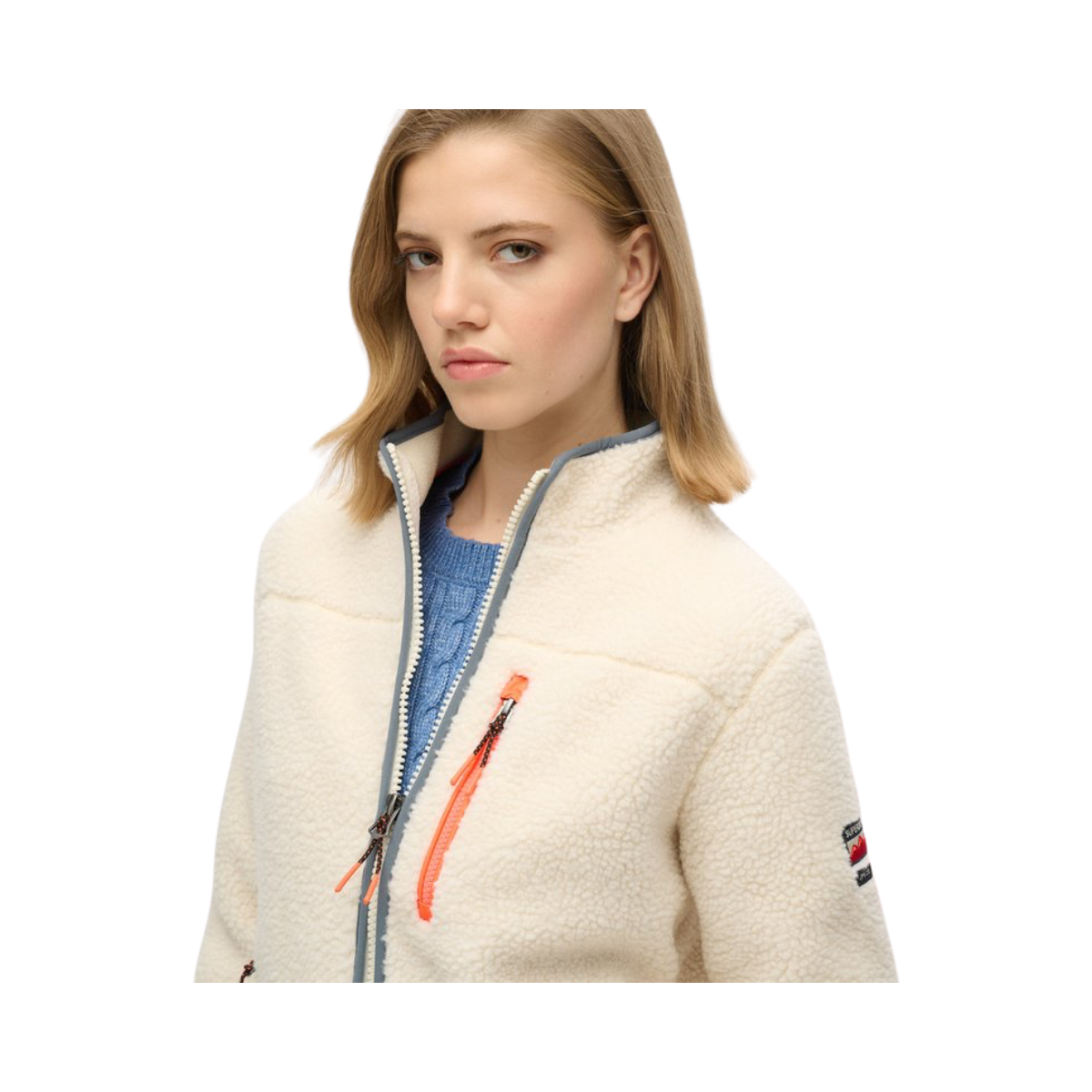 Outdoor Full Zip Fleece - 39E Ecru