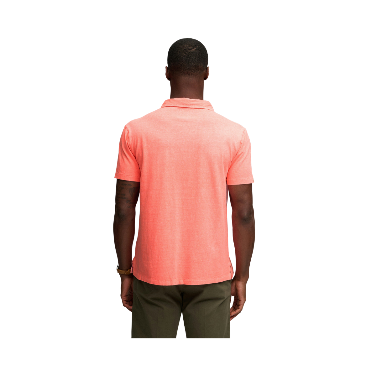 Classic Cotton Linen Polo - Neon Coral