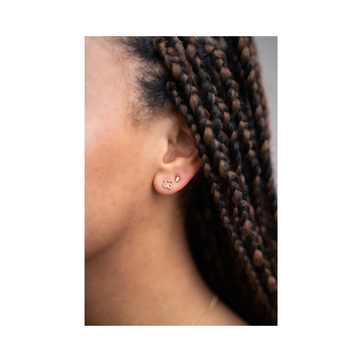 Stud clover - 1200 Gold