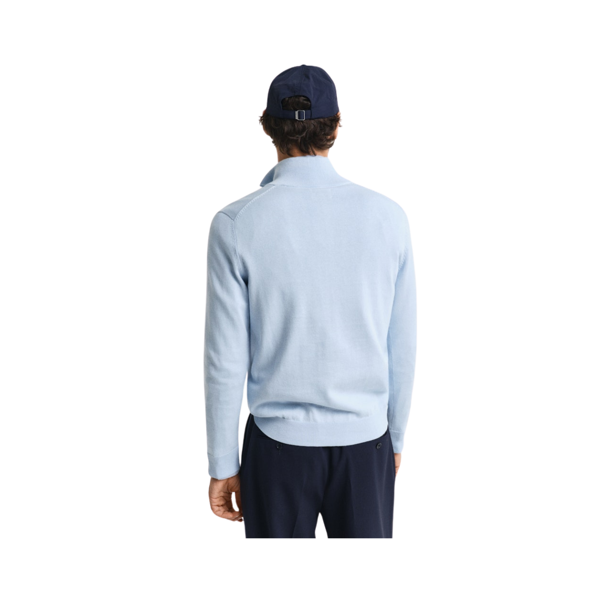 CLASSIC COTTON HALF ZIP - Fresh Blue