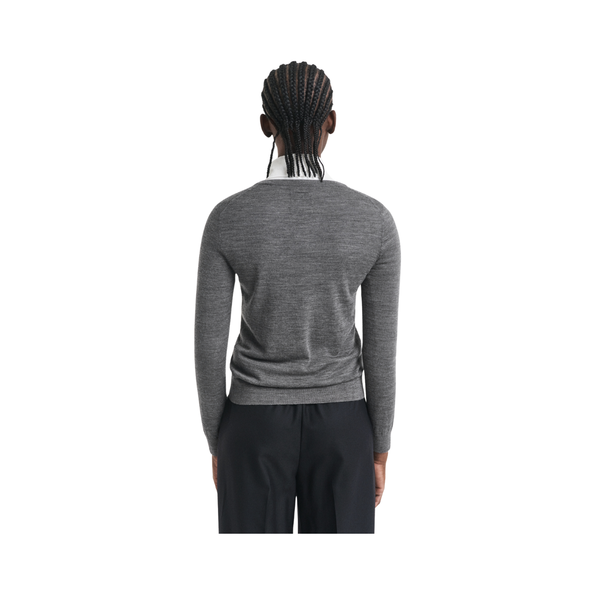 Extrafine Merino Wool Cardigan - Charcoal Melange
