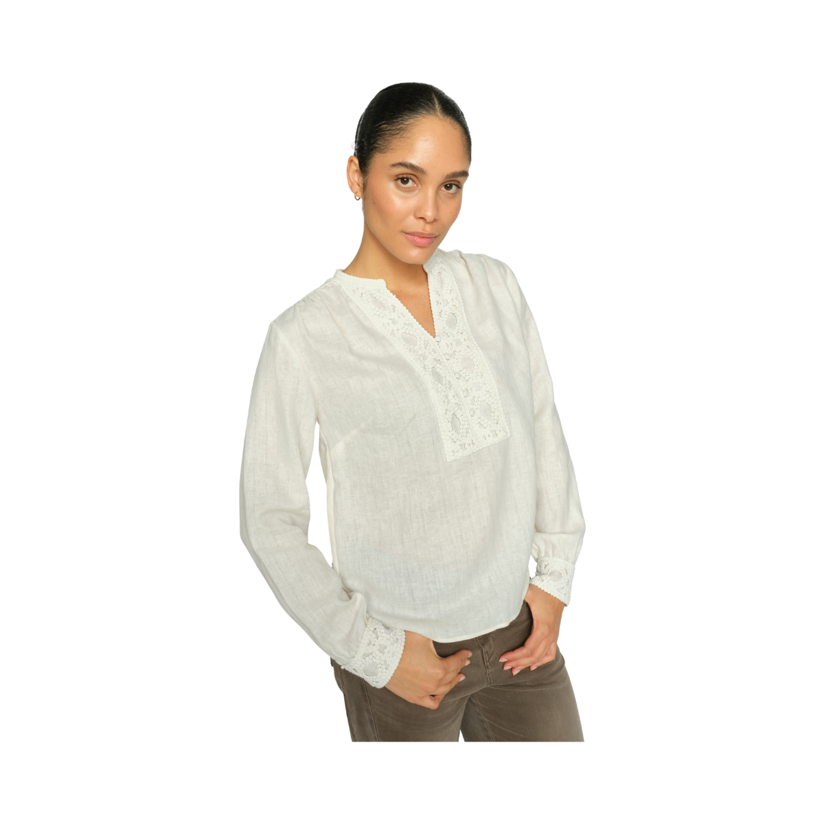 MMEvanda ls Blouse - Ecru