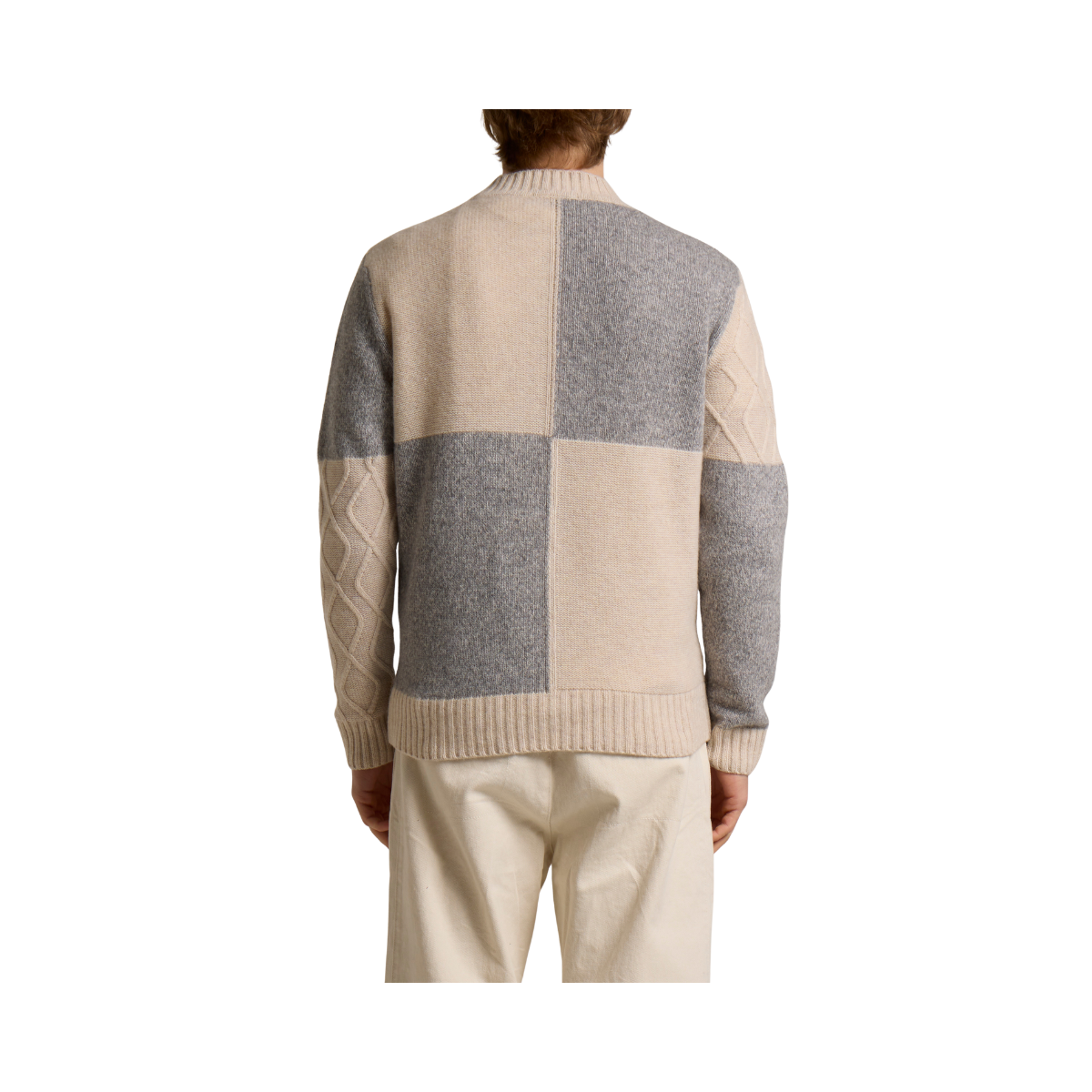 Paricollo Intarsio Mouline - Grey