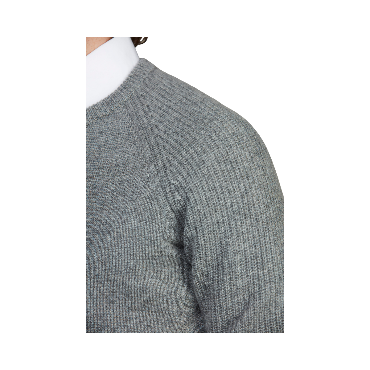 Pure Cashmere Raglan Knit - Grey