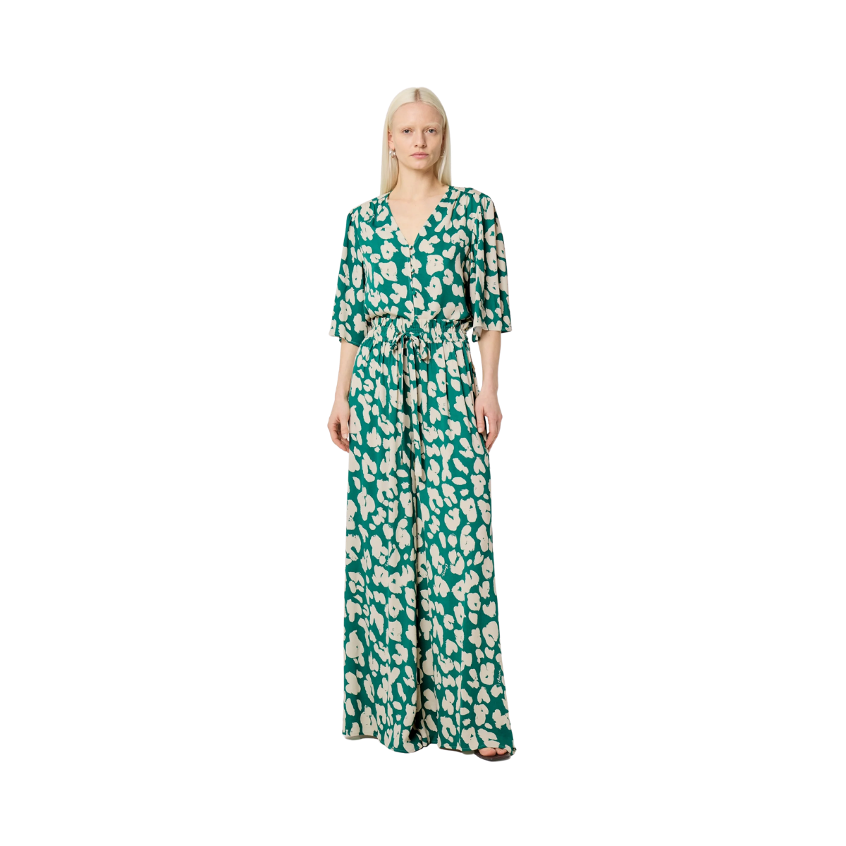 Starlet Blouse - Evergreen/Cosy White