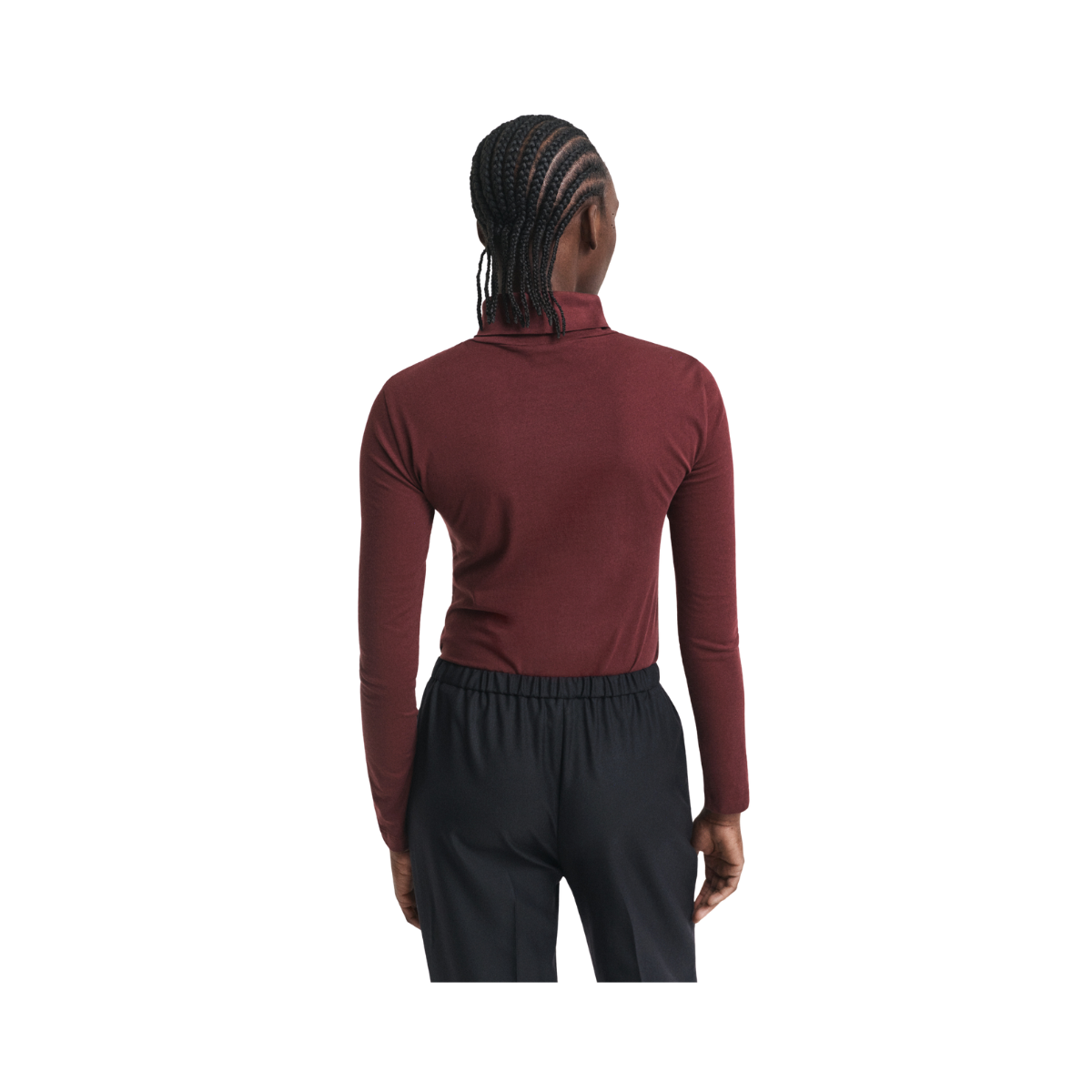 Light Cotton LS Turtleneck - Plum Wine