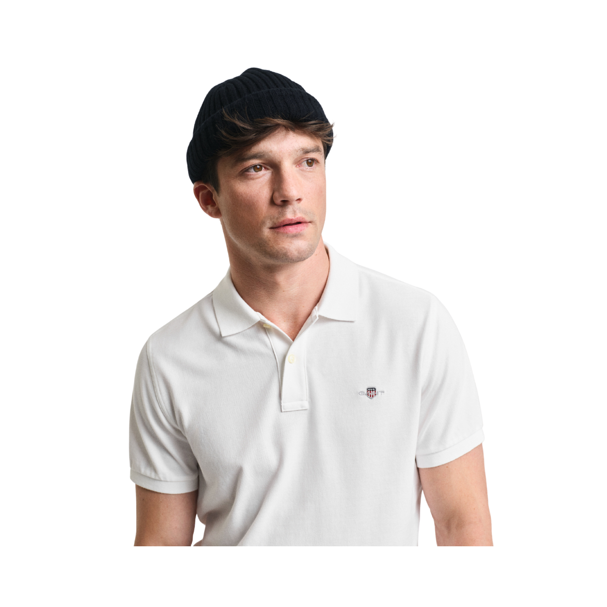 Reg Shield Ss Pique Polo - White
