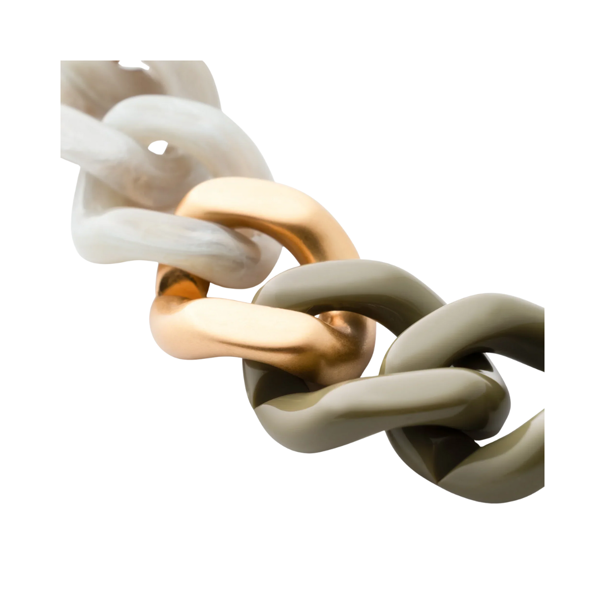 Flat Chain Bracelet - Snow Green