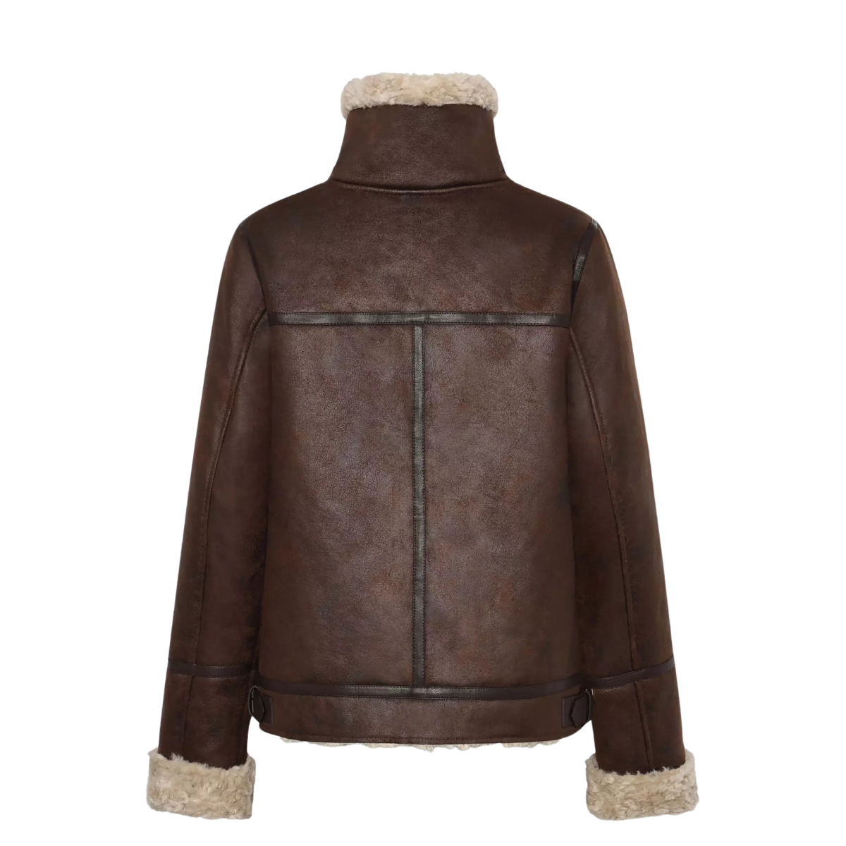 Belle Aviator Jacket - 19970 Dark Brown/Beige