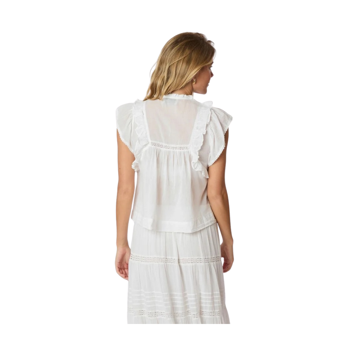 Jayla S Voile Top - White