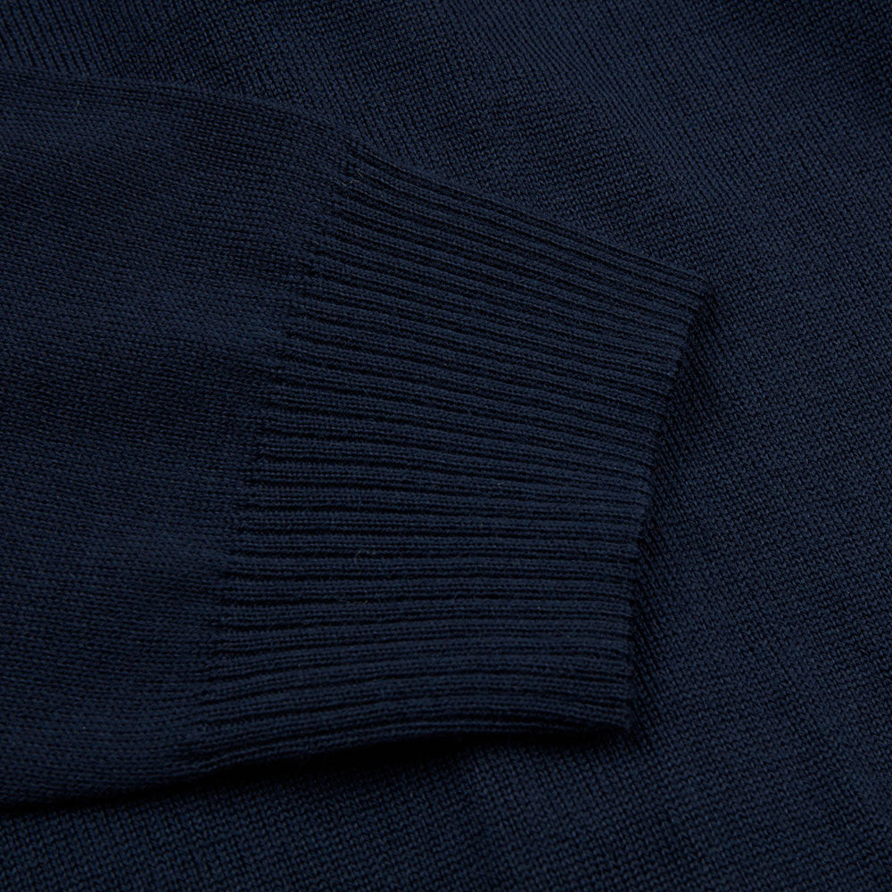 Cardigan Knitted Fullzip Merino - Navy
