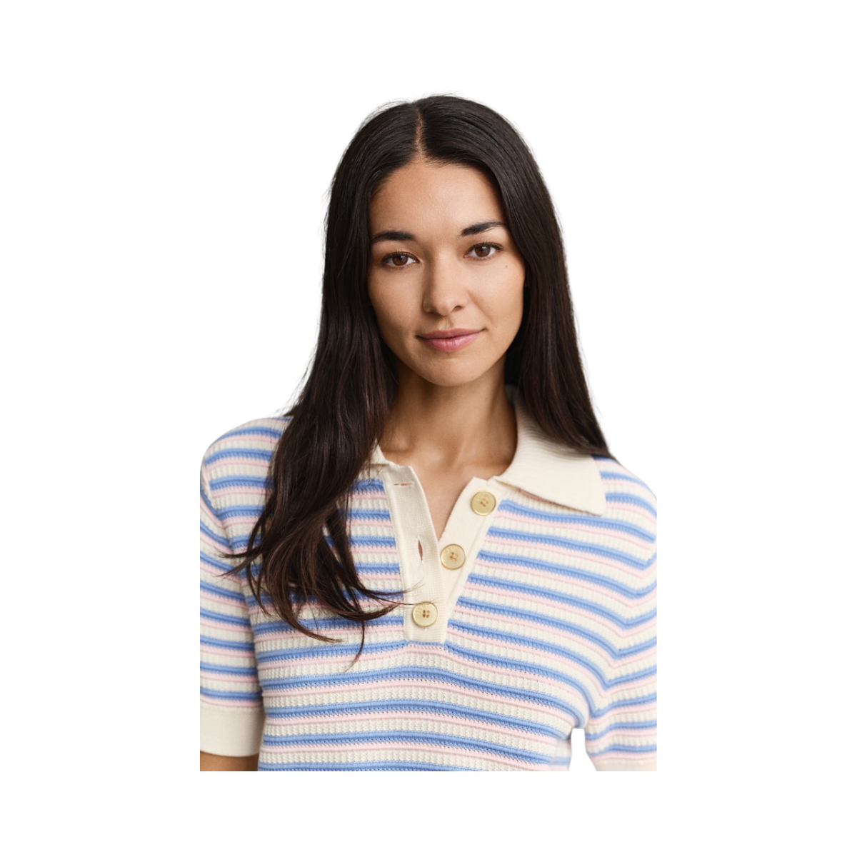 Textured Multistripe Rugger - Cream