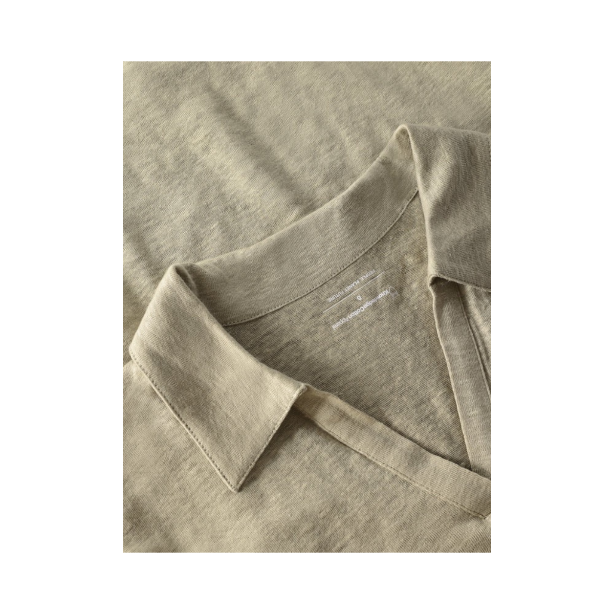 Linen Split Neck Polo - Twill