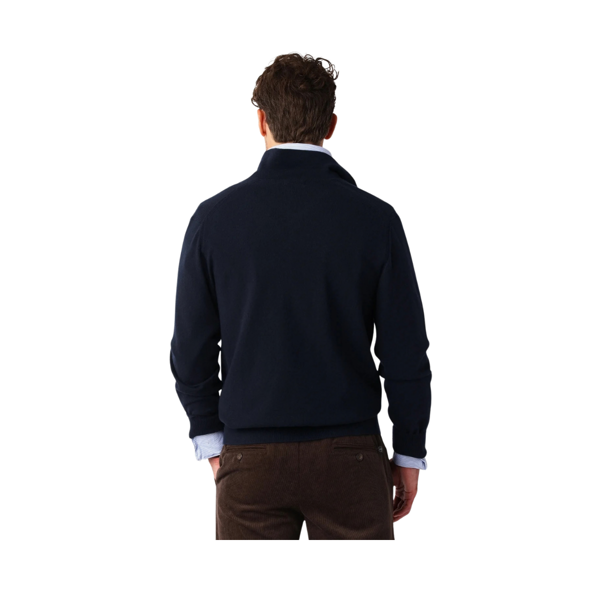 Cashmere Blend Cardigan - Navy