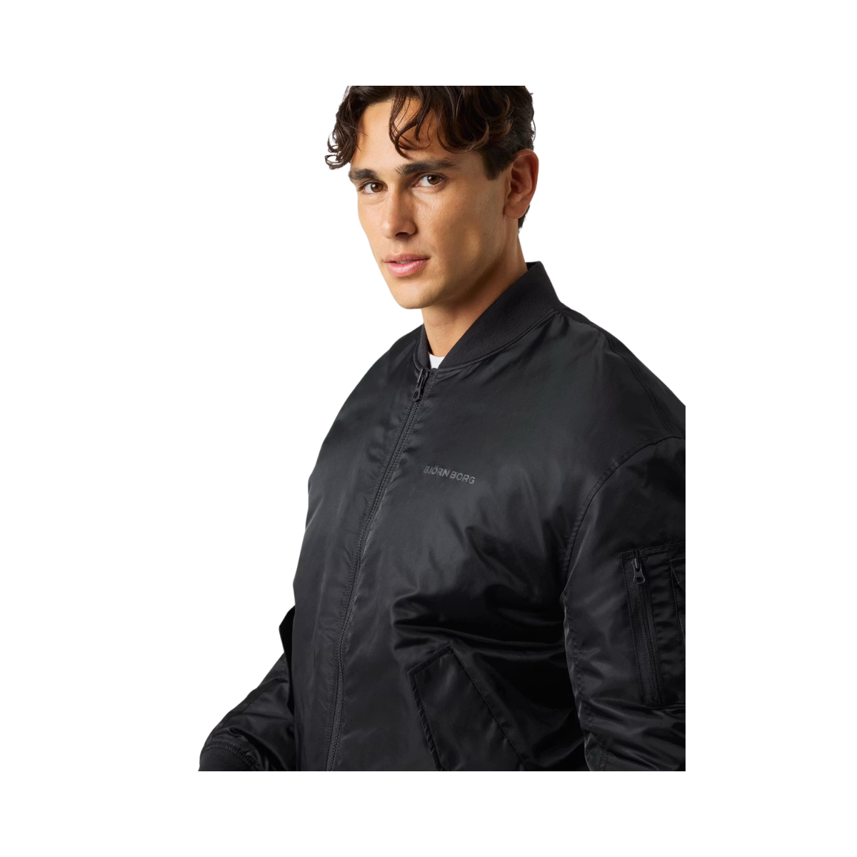 Borg Bomber Jacket - Black Beauty