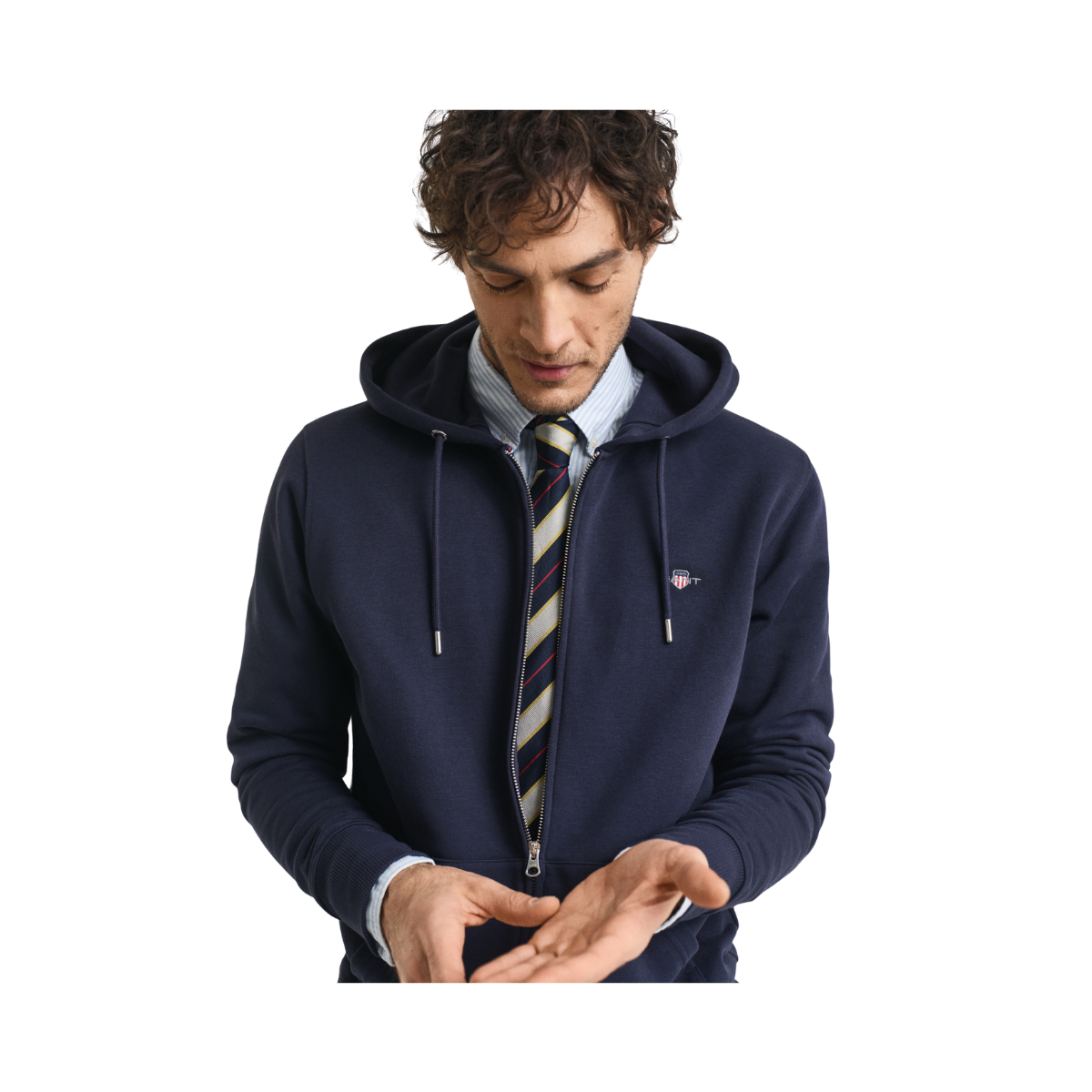Shield Full Zip Hoodie - Evening Blue