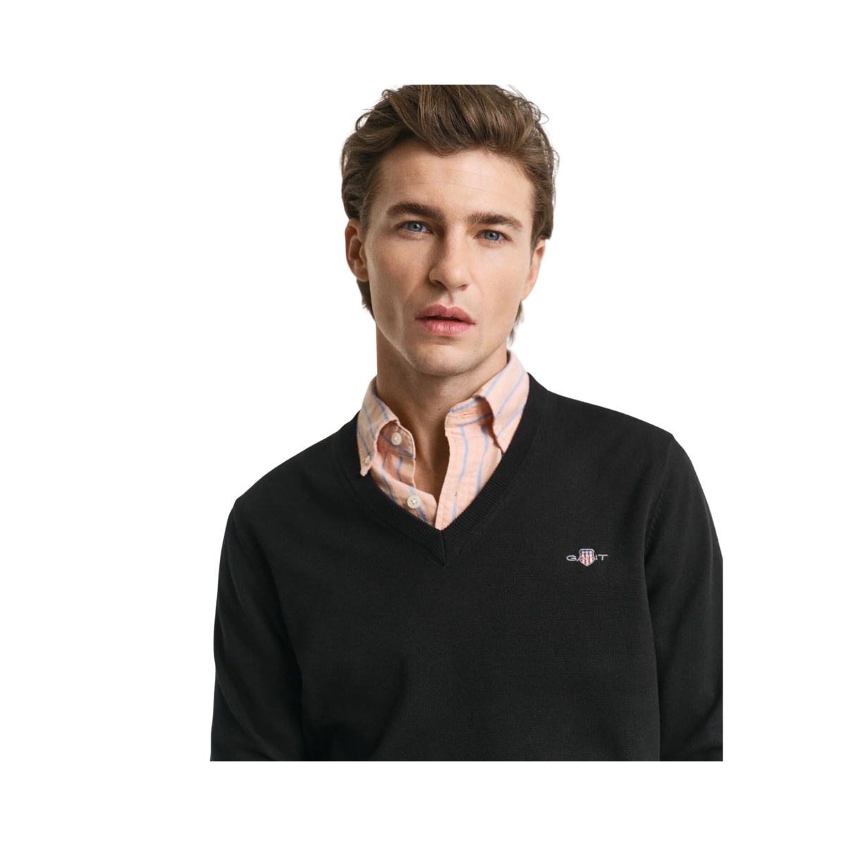 Classic Cotton V-Neck - Black