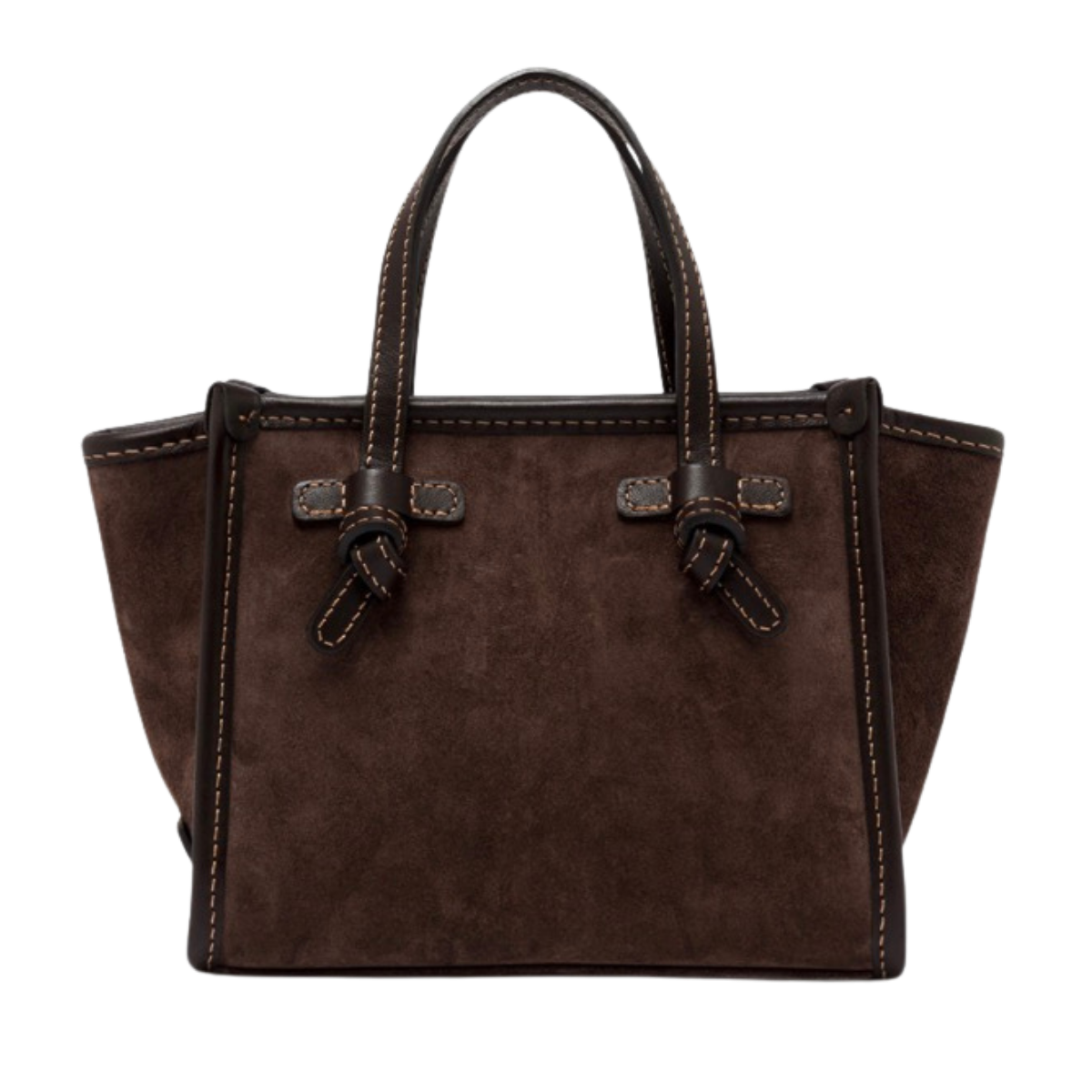 Miss Marcella Suede Handbag - Espresso