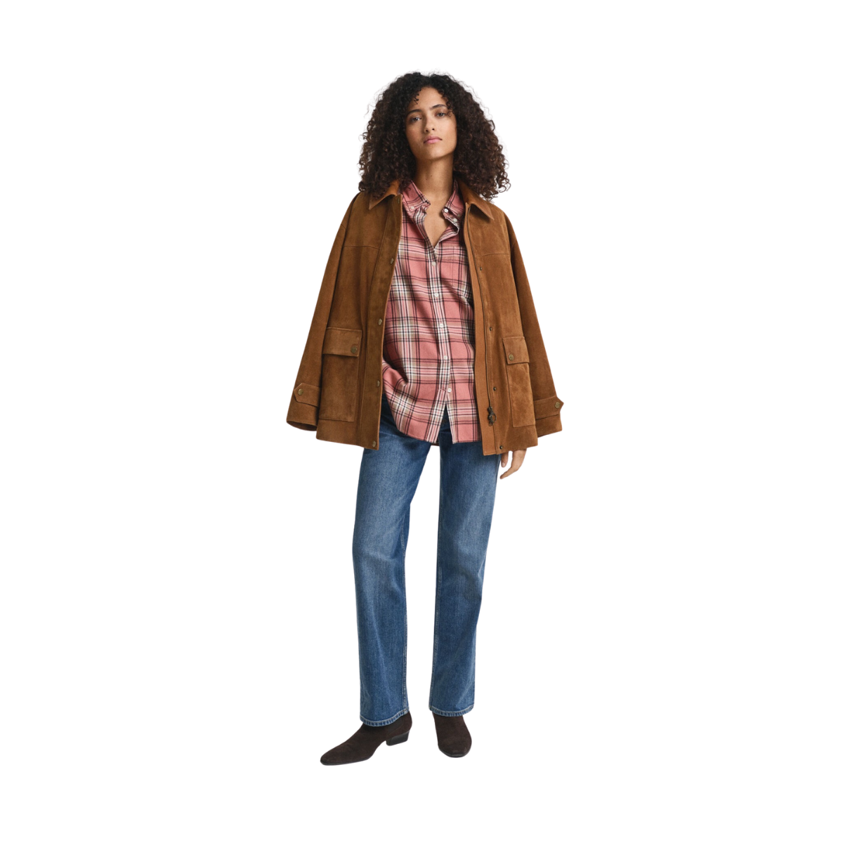 Relaxed Checked Flannel Shirt - Faded Brick