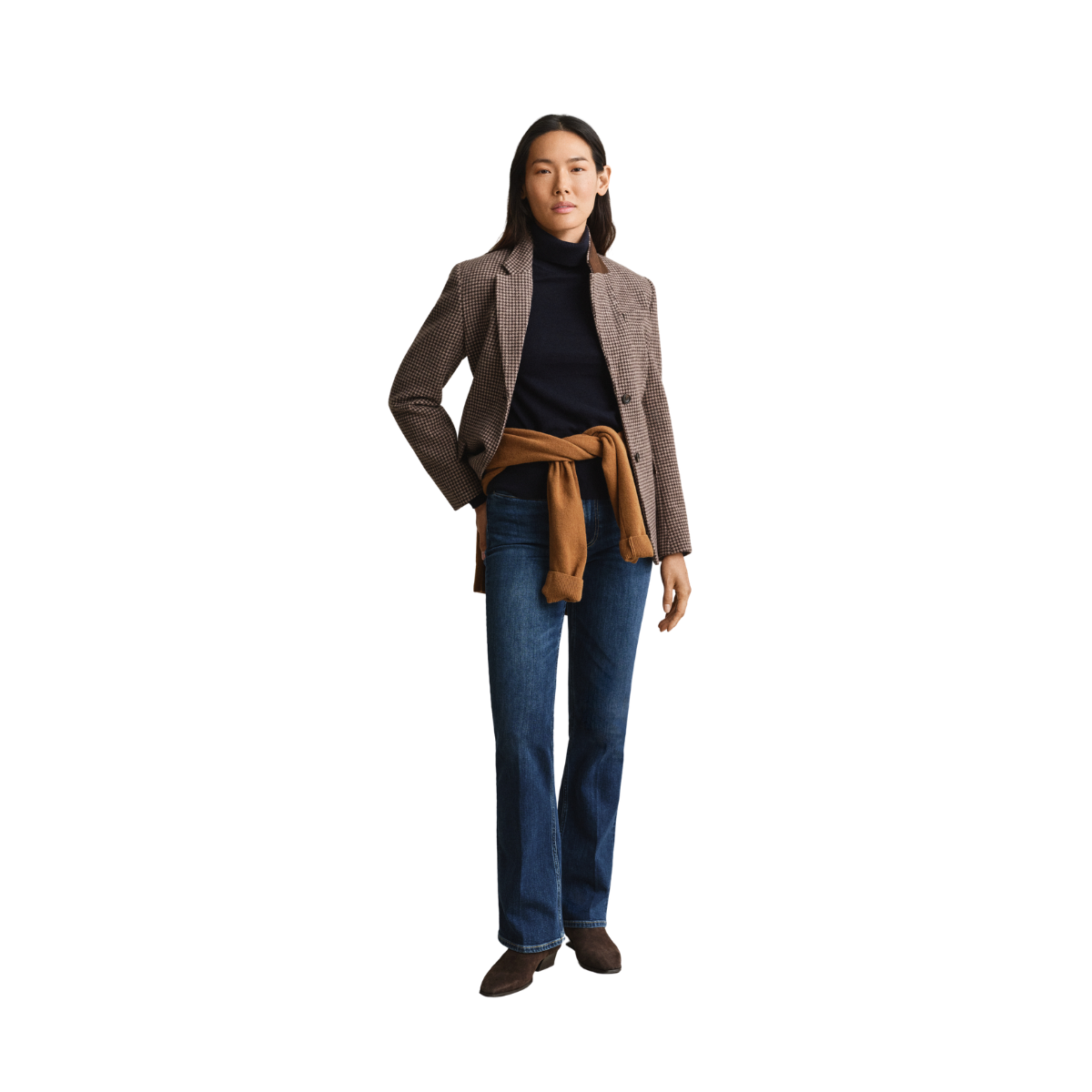Wool Cotton Turtleneck - Evening Blue