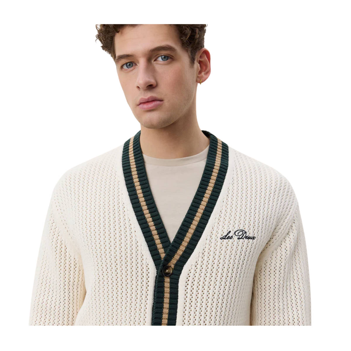 Lace Knitted Cardigan - White