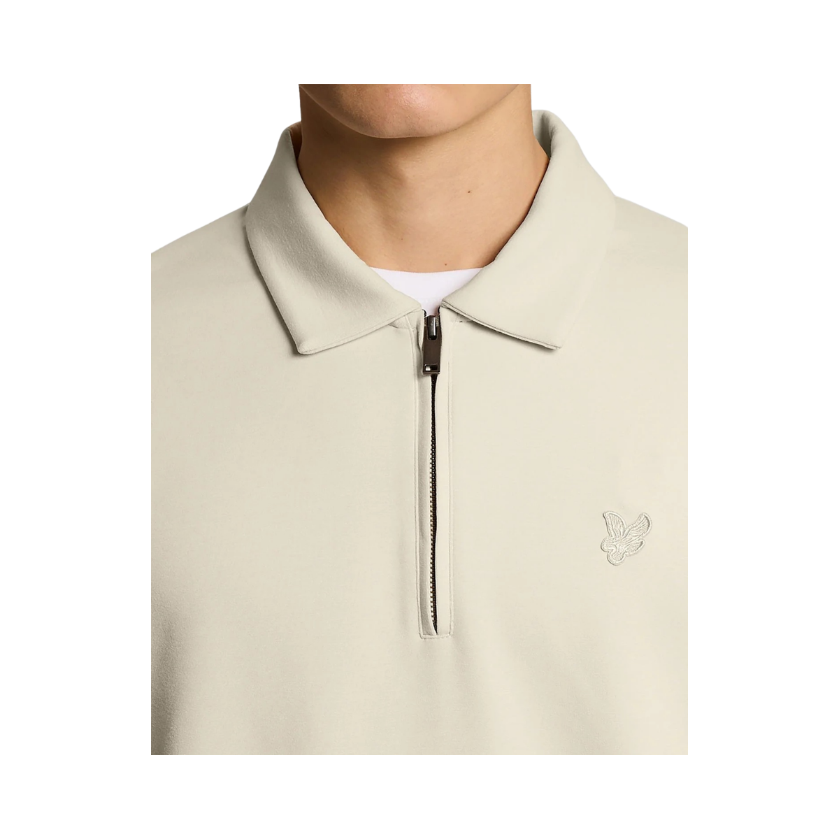 Relaxed Collared Interlock Sweatshirt - Birch