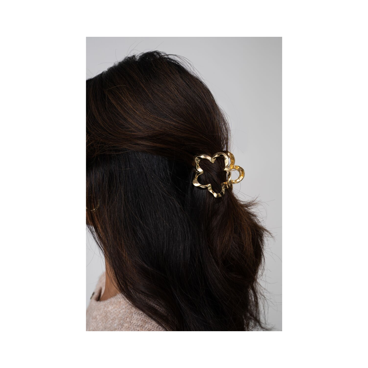 Hairclip flower twisted - Gold