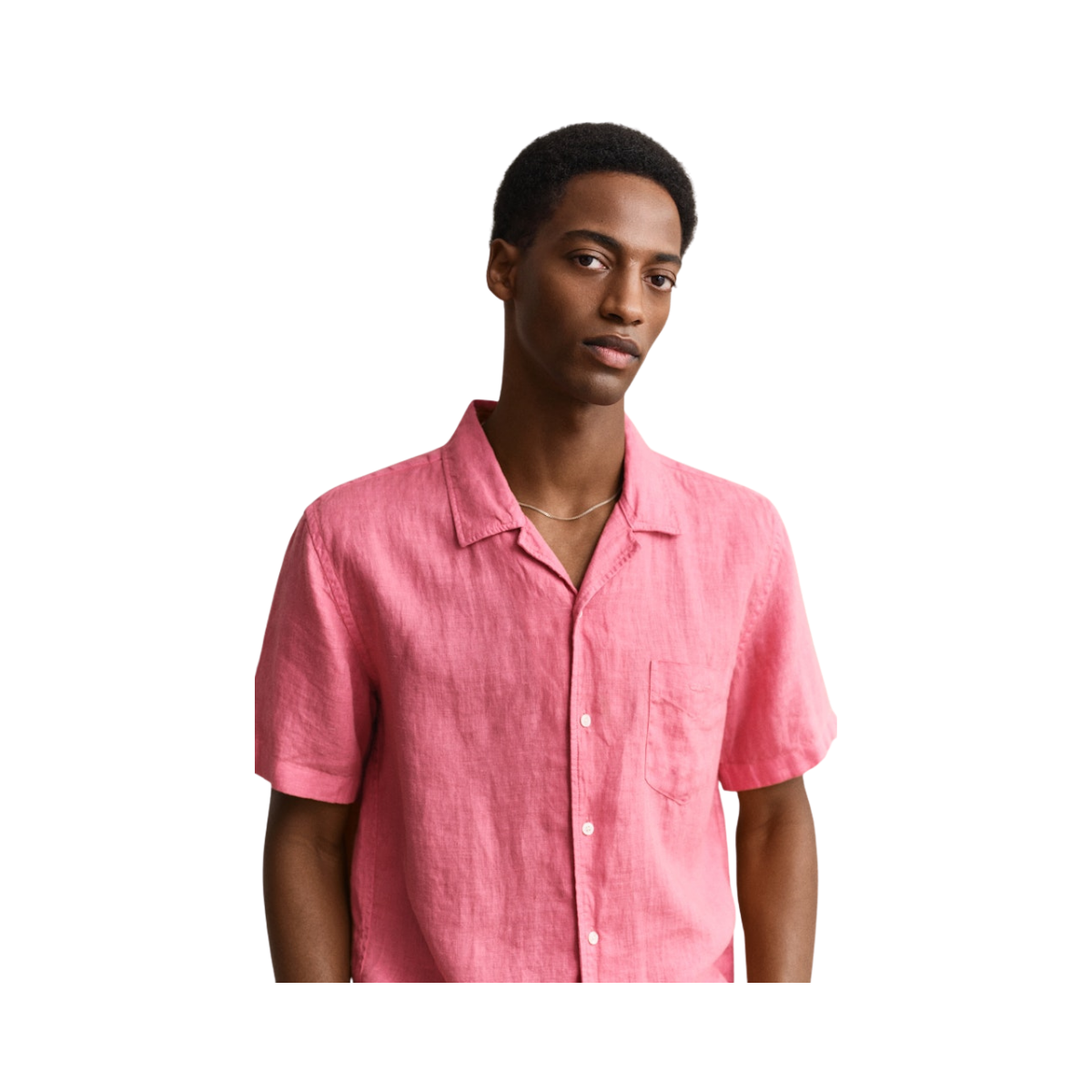Gmnt Dyed Linen Camp Shirt - Rose Pink