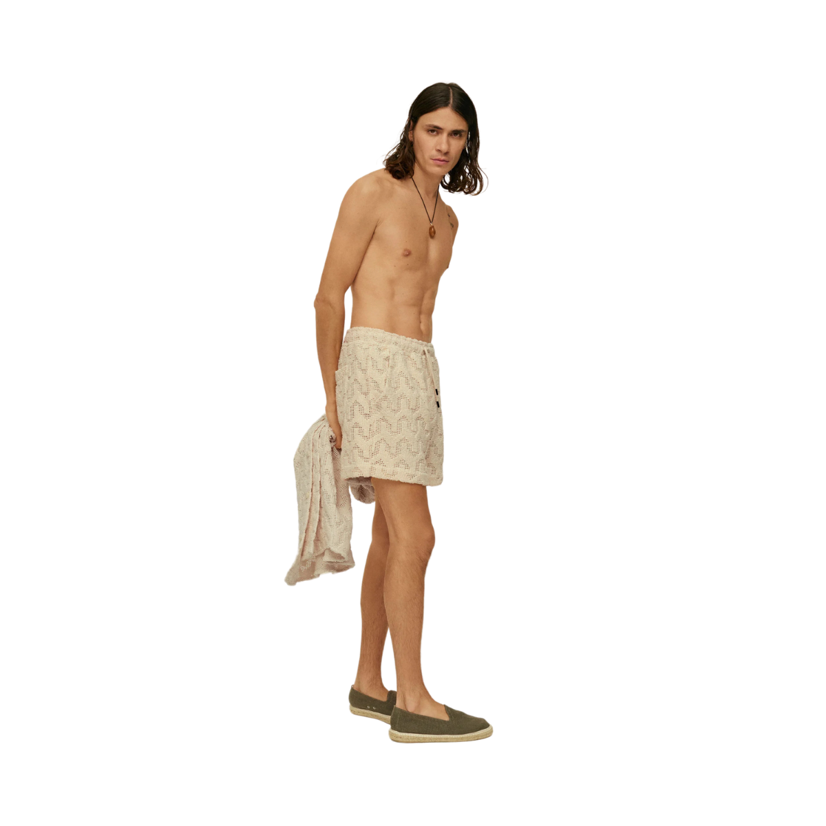 Atlas Crochet Shorts - Beige